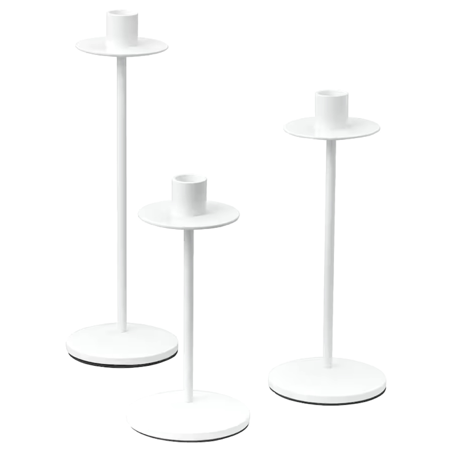 IKEA White Candle Holders - Set of 3