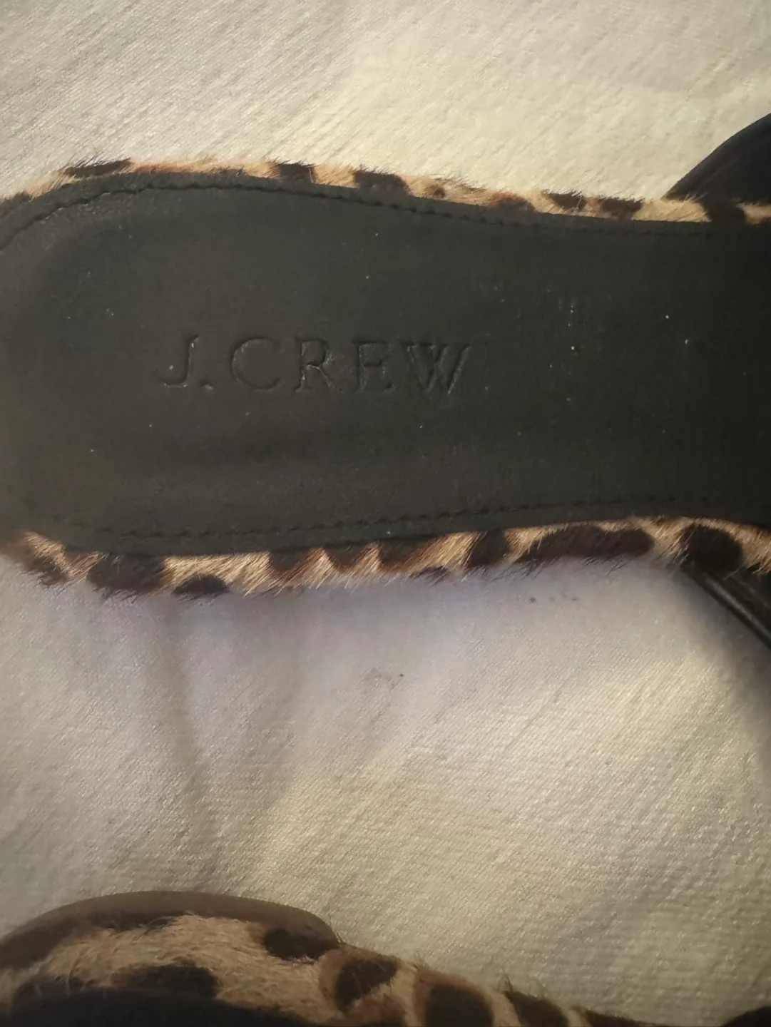 J.Crew Leopard Print Calf Hair Slides image indicator(2)