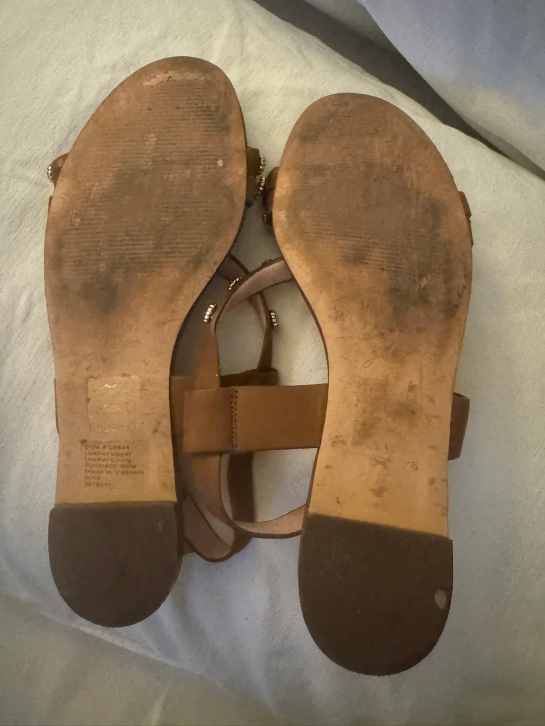 J.Crew embellished brown leather sandals image indicator(3)