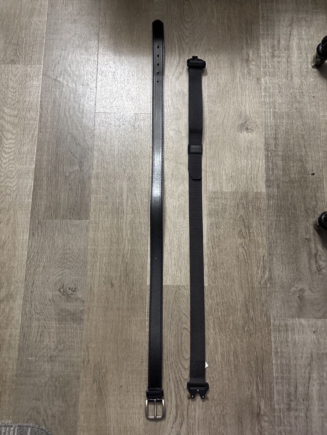 Two Men's Belts - Leather and Nylon - photo 2