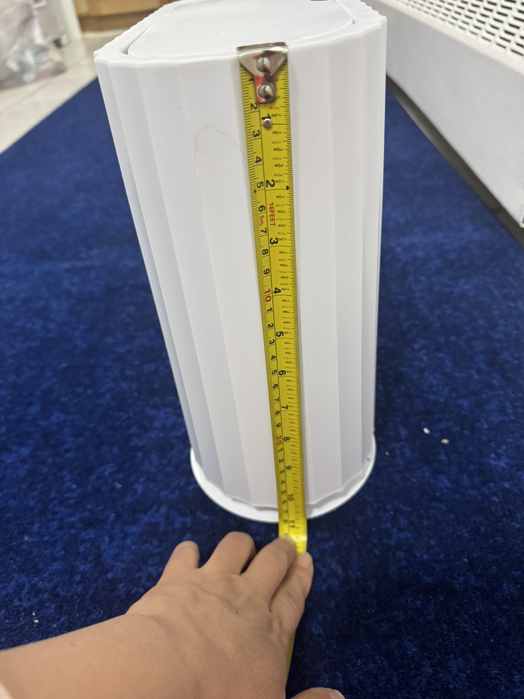 White Oval Trash Can with Lid - photo 5