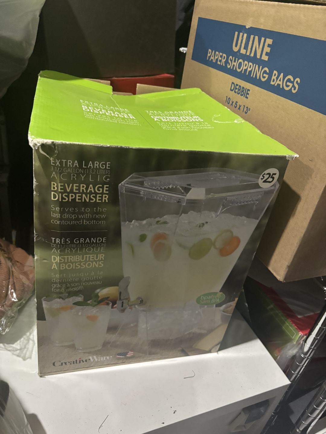 Creative Ware 3.5 Gallon Acrylic Beverage Dispenser