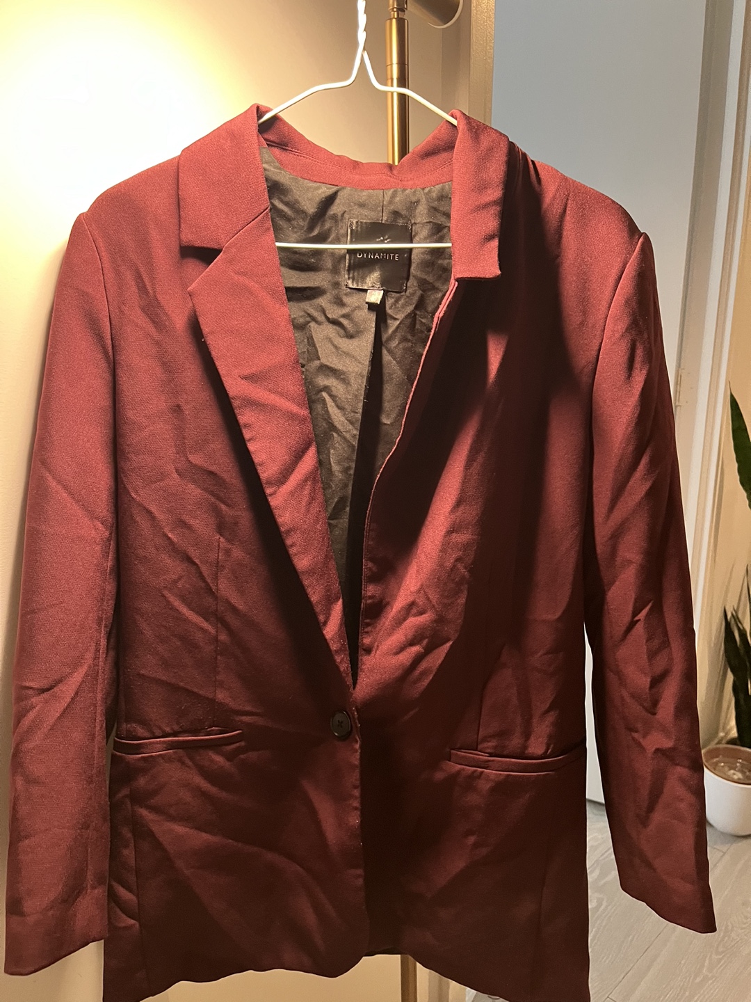 Dynamite Burgundy Blazer - photo 2