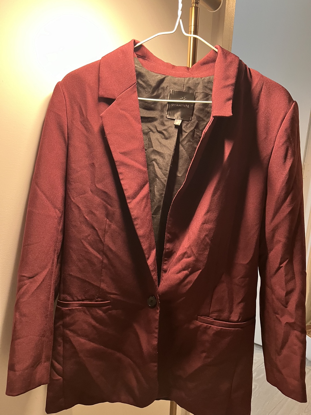 Dynamite Burgundy Blazer