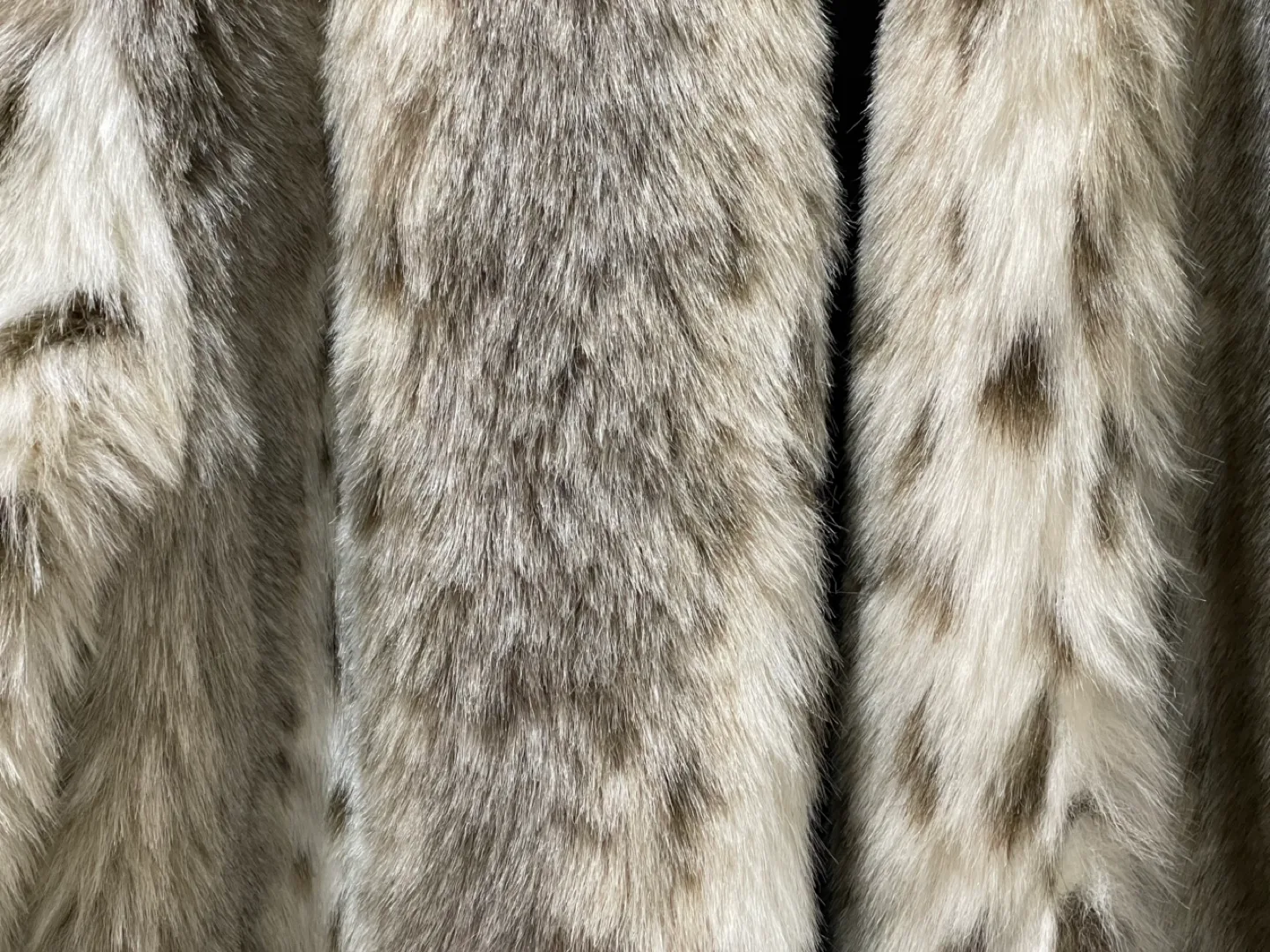Grey and White Faux Fur Jacket image indicator(4)