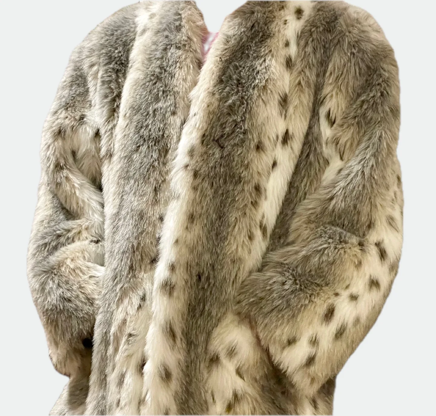 Grey and White Faux Fur Jacket image indicator(9)
