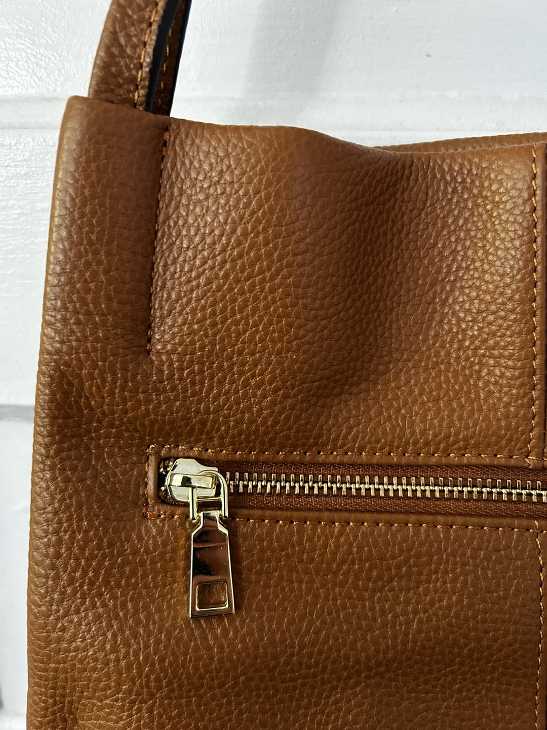 Tan Leather Tote Bag - photo 2