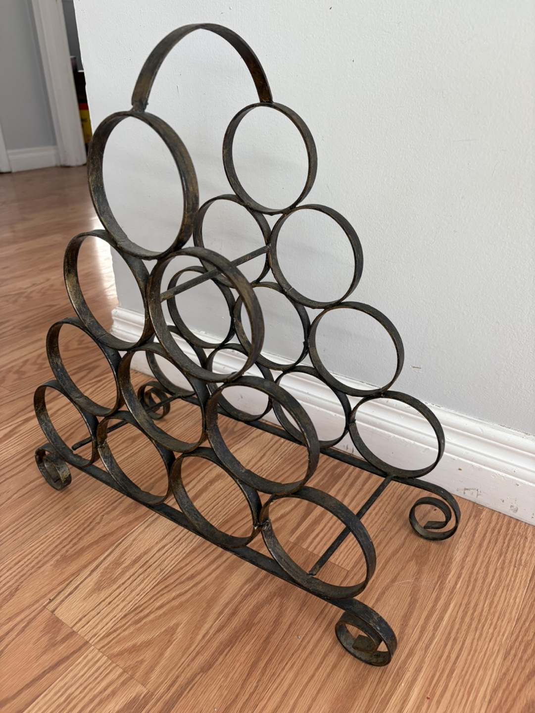 Vintage Metal Wine Rack - photo 2