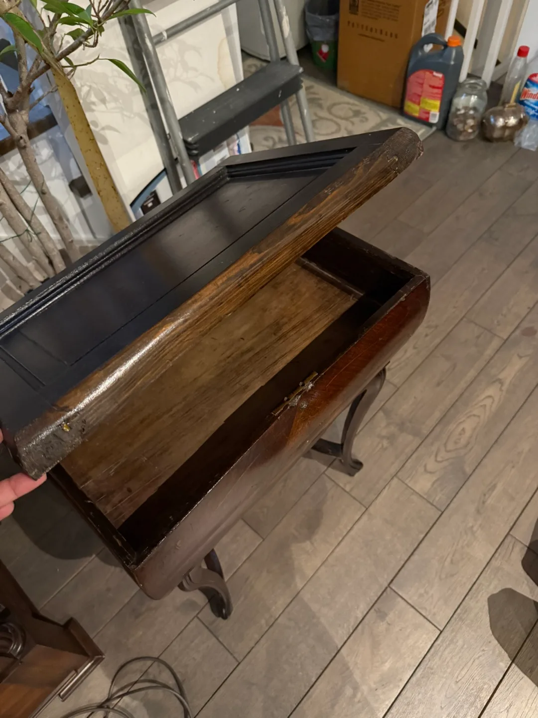 Antique solid wood side table image indicator(5)