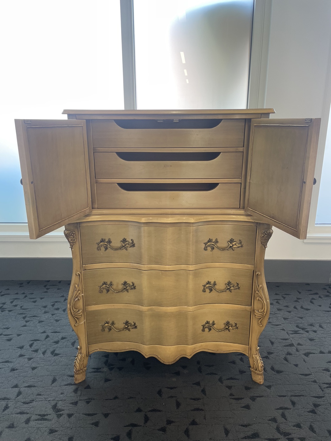 Vintage French Provincial Highboy Dresser - photo 2
