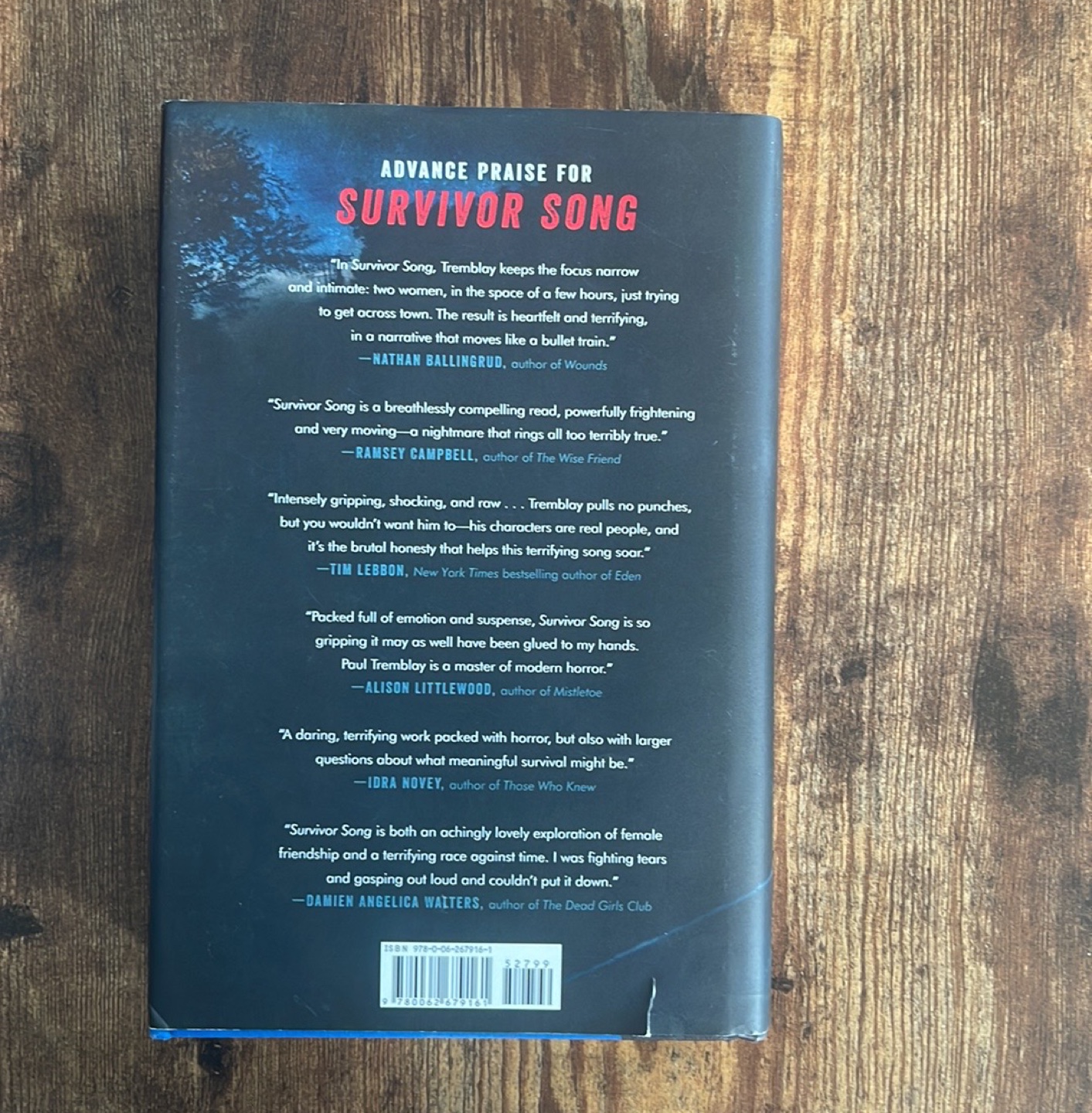 Survivor Song by Paul Tremblay - Hardcover Novel - photo 5