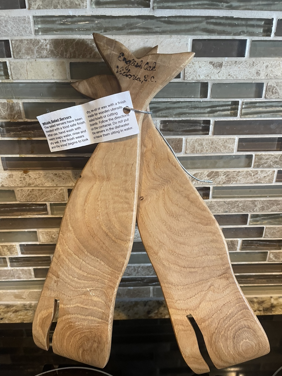 Hand-carved Wooden Salad Servers from Victoria B.C - photo 2