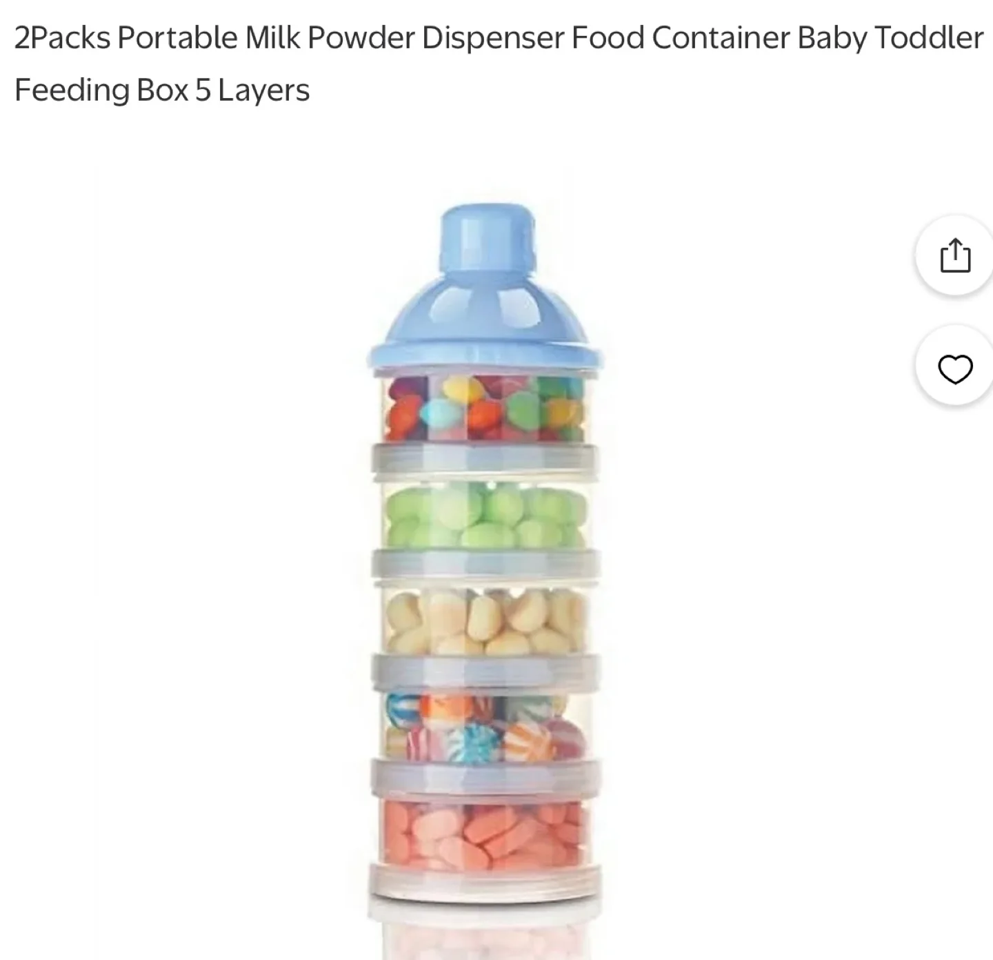 2 Pack Portable 5-Layer Milk Powder Dispenser image indicator(4)