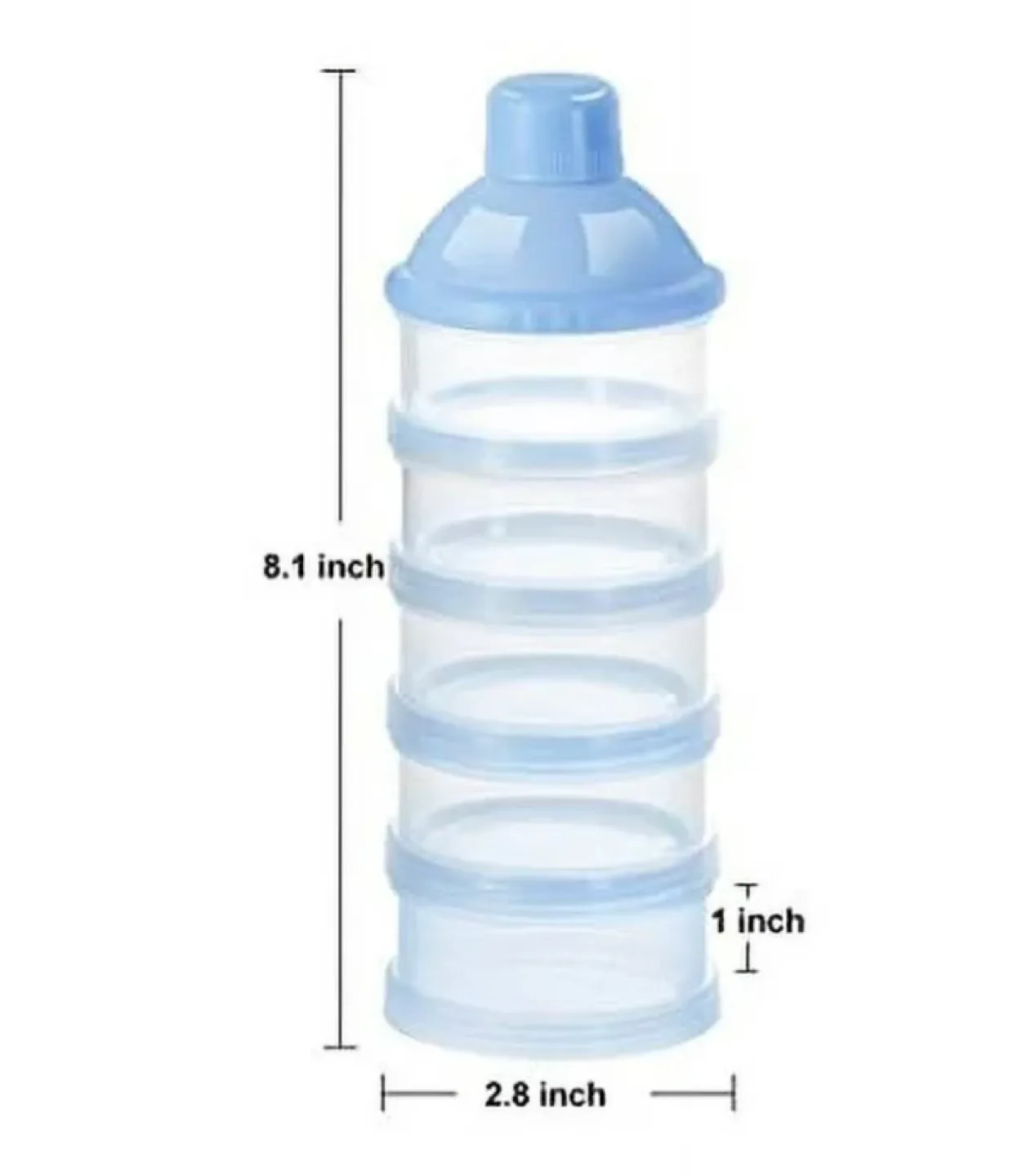 2 Pack Portable 5-Layer Milk Powder Dispenser image indicator(7)