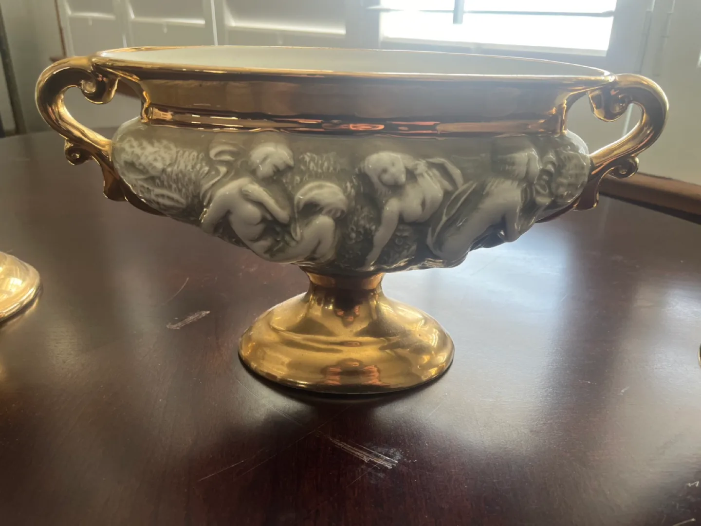 Vintage Ceramic 3-Piece Set with Gold Accents image indicator(3)