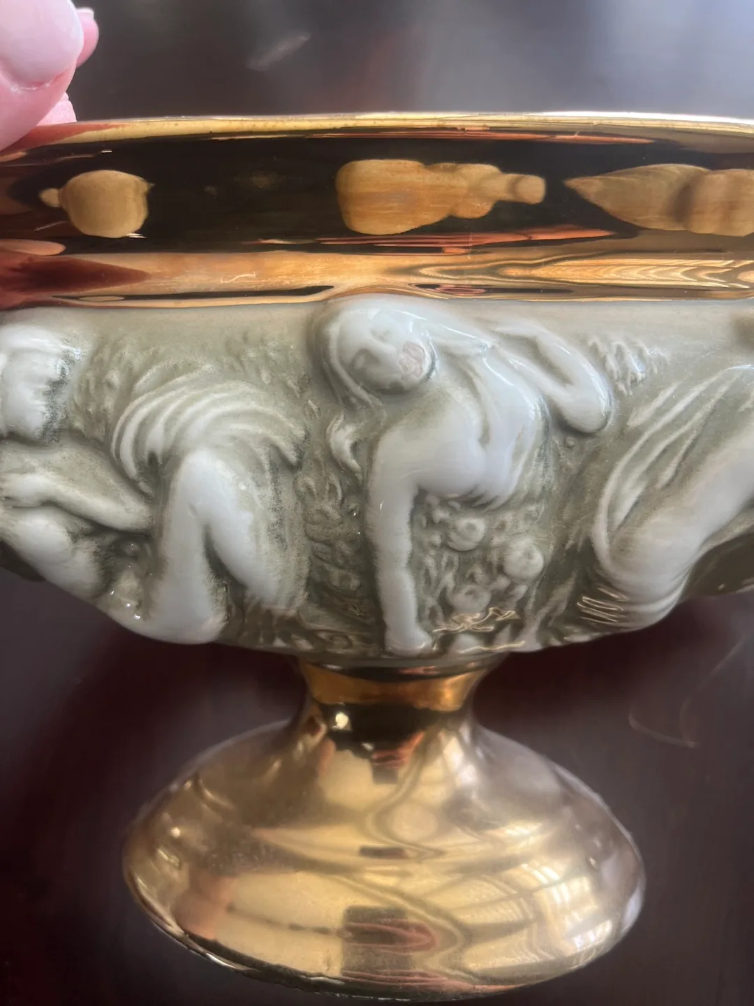 Vintage Ceramic 3-Piece Set with Gold Accents image indicator(5)