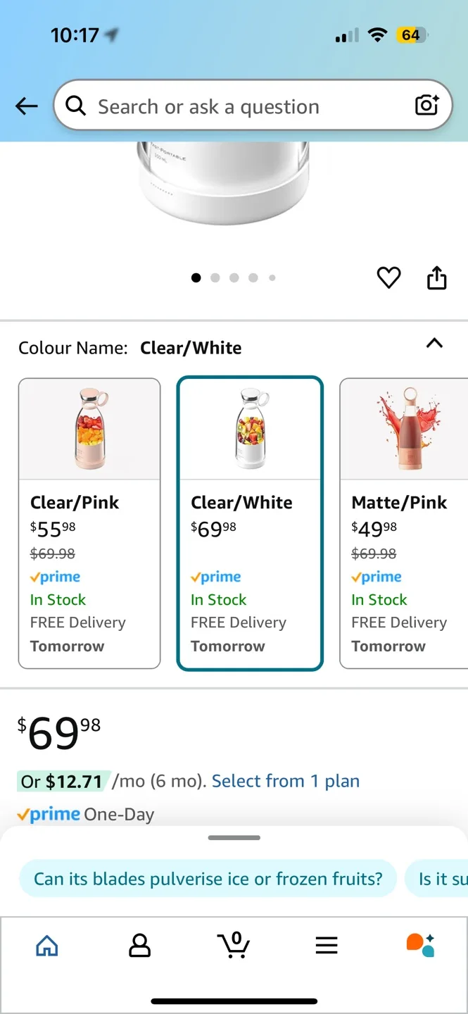 New in Box! Portable Blender Shake Juice Cordless Rechargeable image indicator(6)