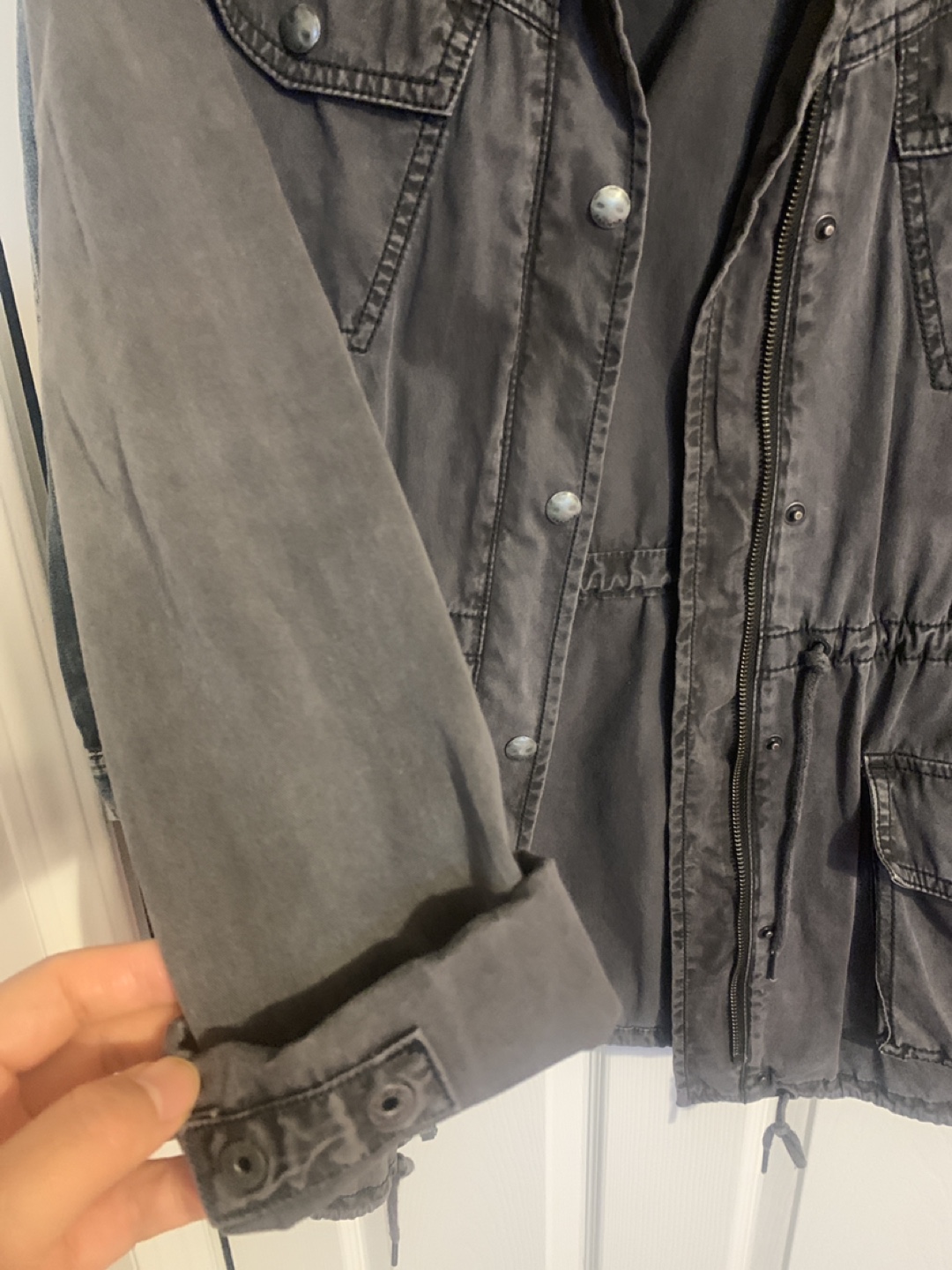 Talula Grey Utility Jacket Size Small - photo 4