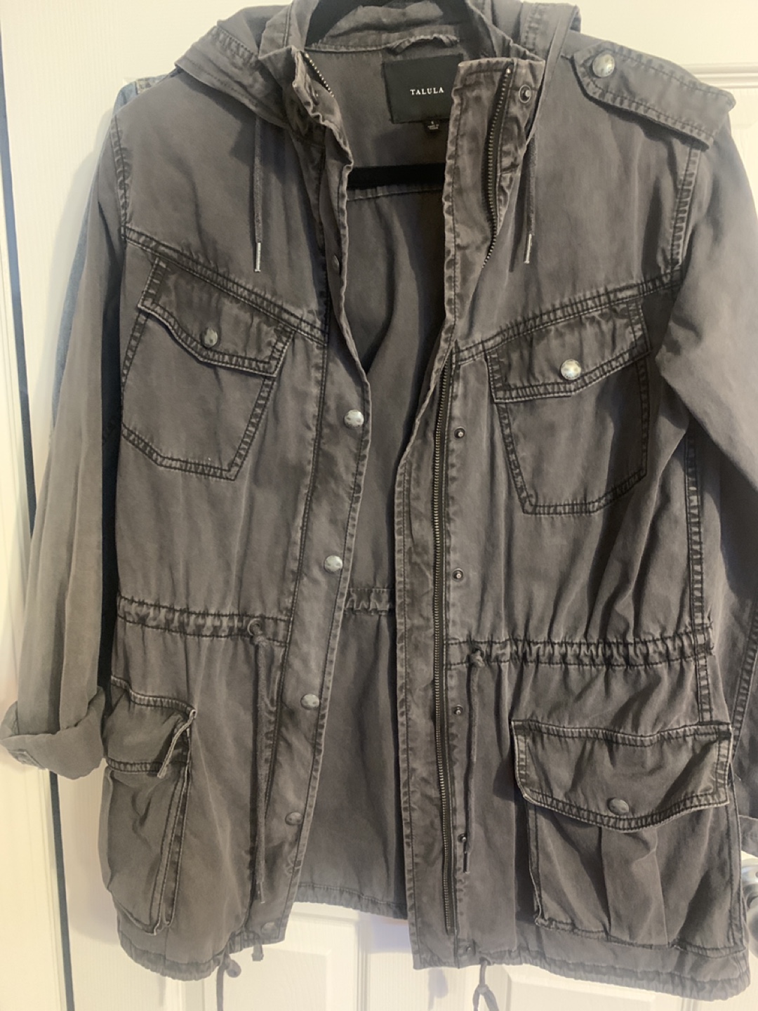 Talula Grey Utility Jacket Size Small