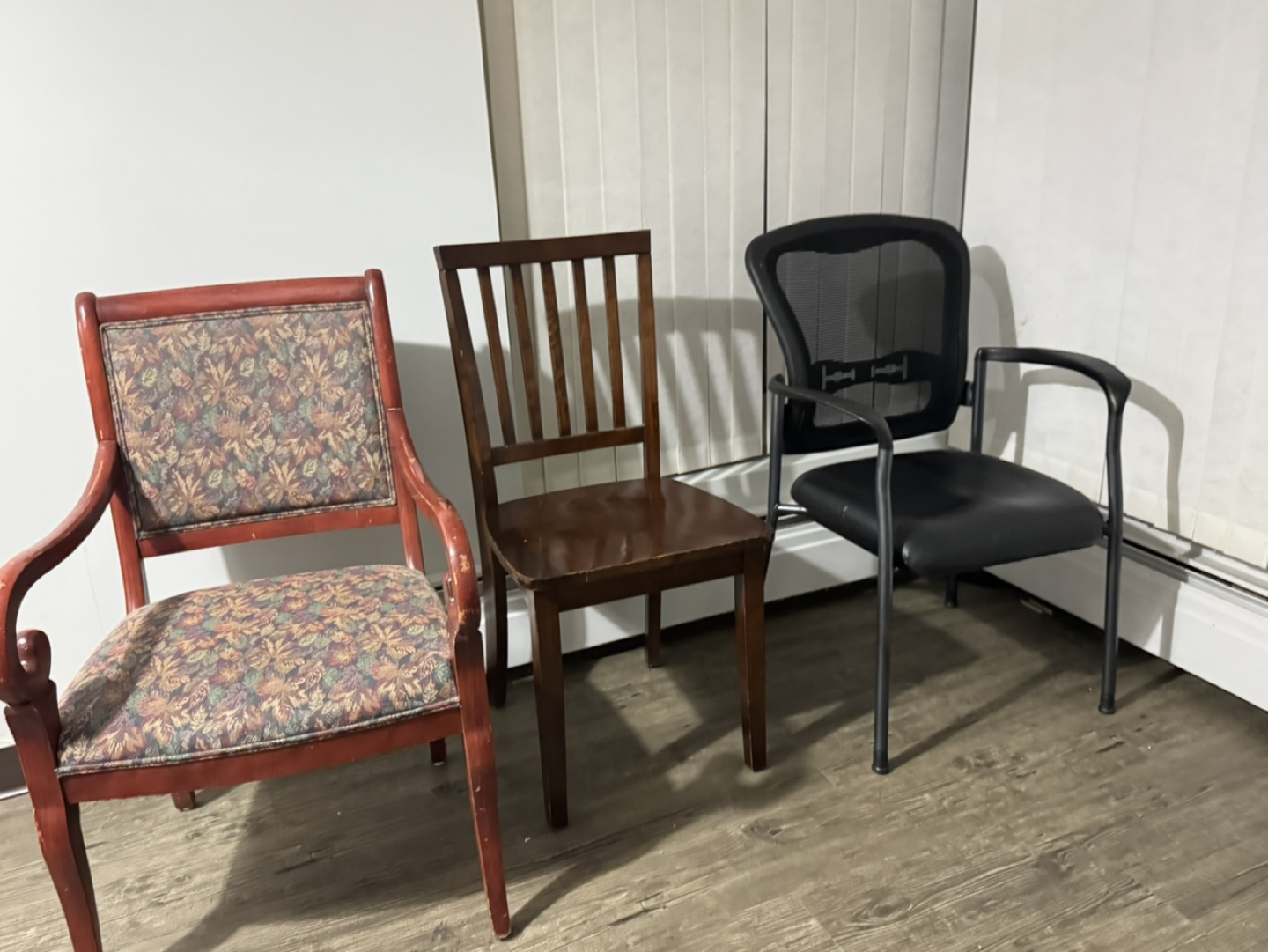 Three Chairs - Set of Armchairs and Office Chair