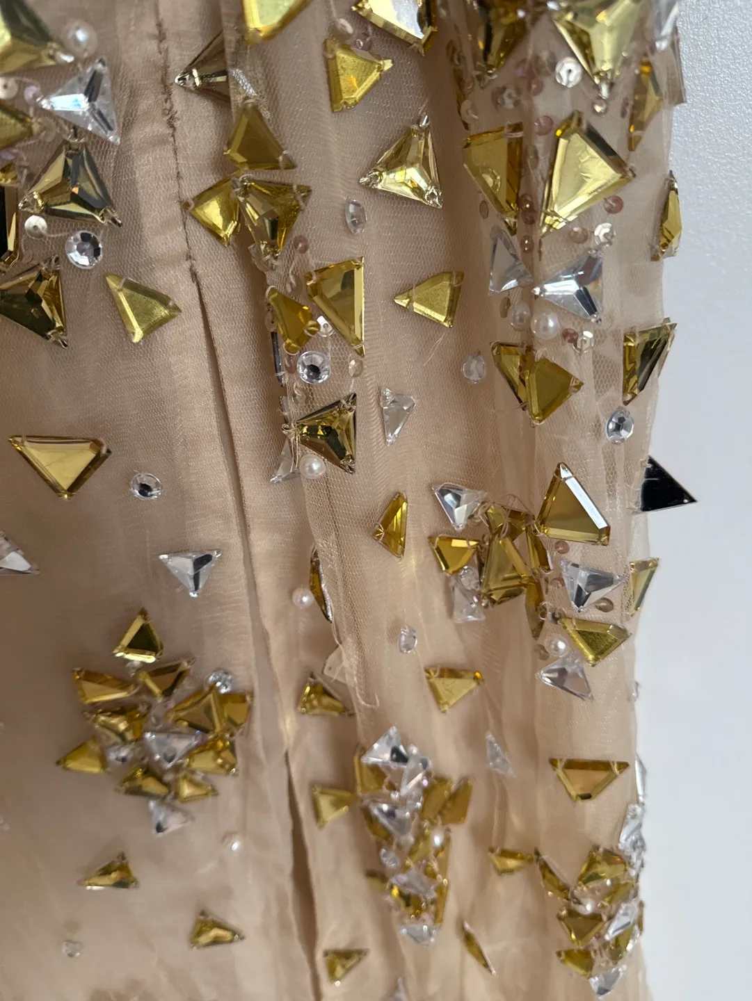 #FREECYCLE Stunning Beaded Champagne Gown image indicator(2)