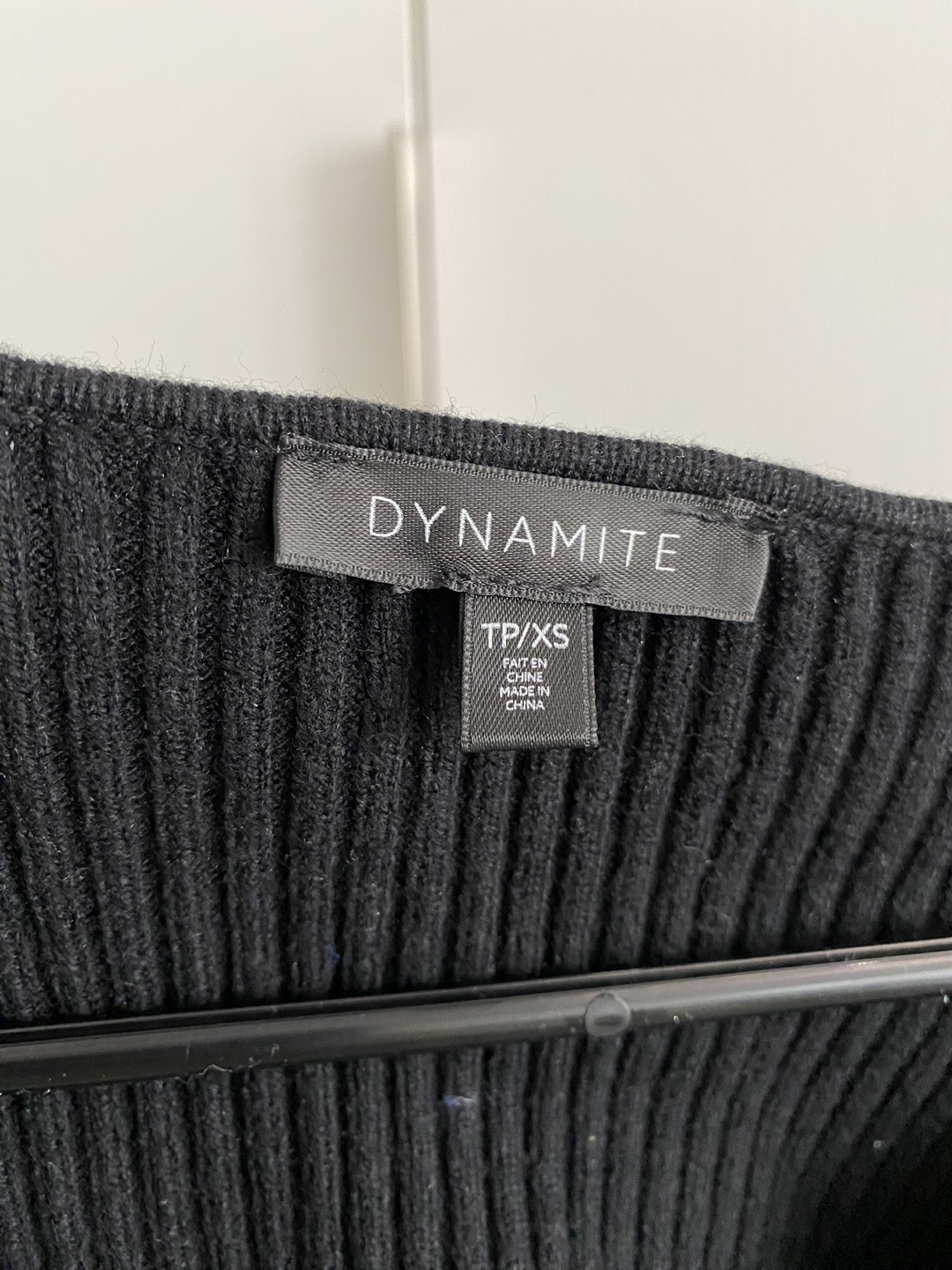 Black Ribbed Knit Sweater - XS - photo 3