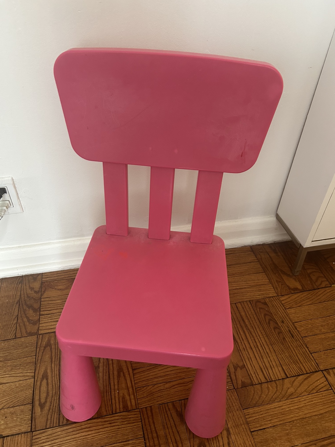 Pink Plastic Children's Chair