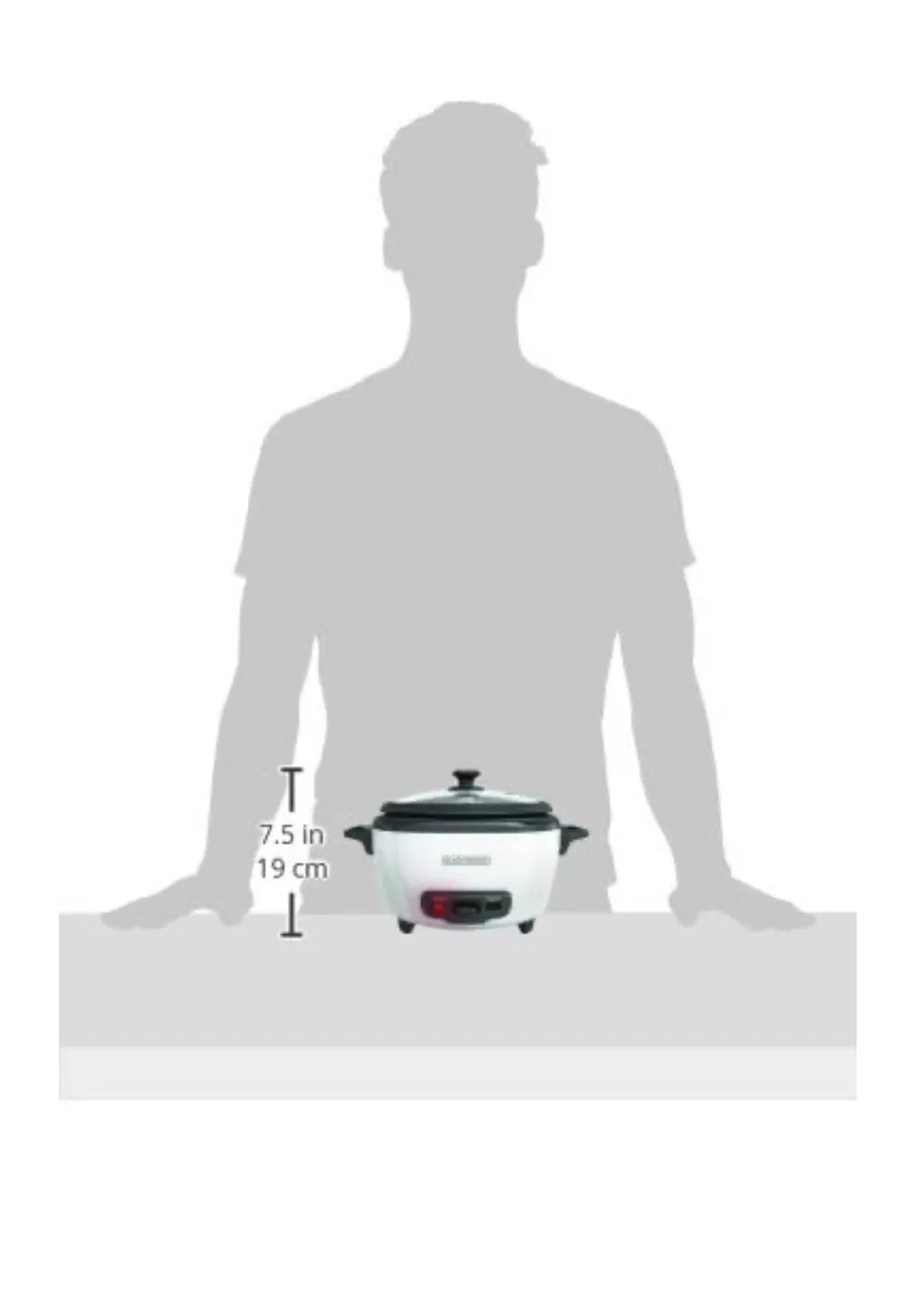 Black+Decker 6-Cup Rice Cooker & Steamer image indicator(2)