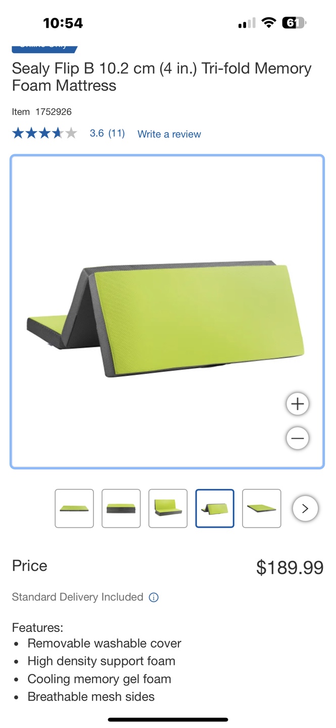Sealy Flip Tri-fold Memory Foam Mattress - photo 4