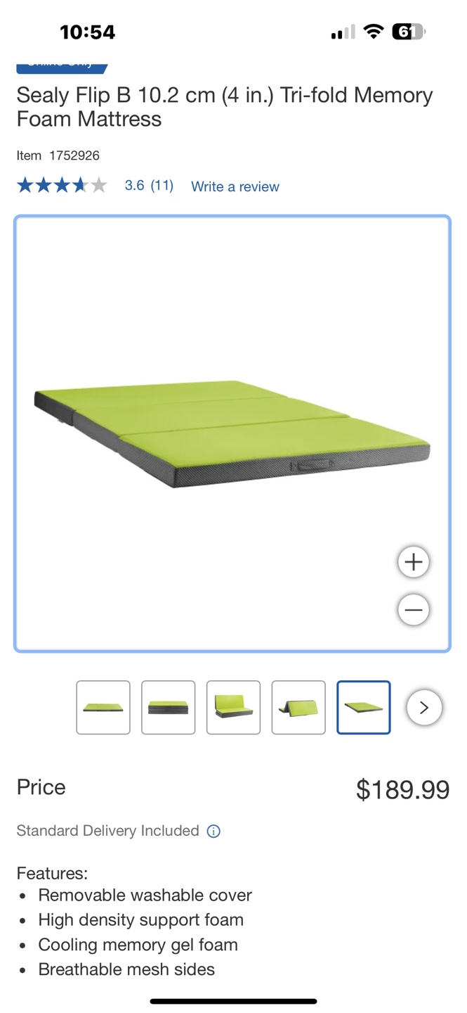 Sealy Flip Tri-fold Memory Foam Mattress - photo 5