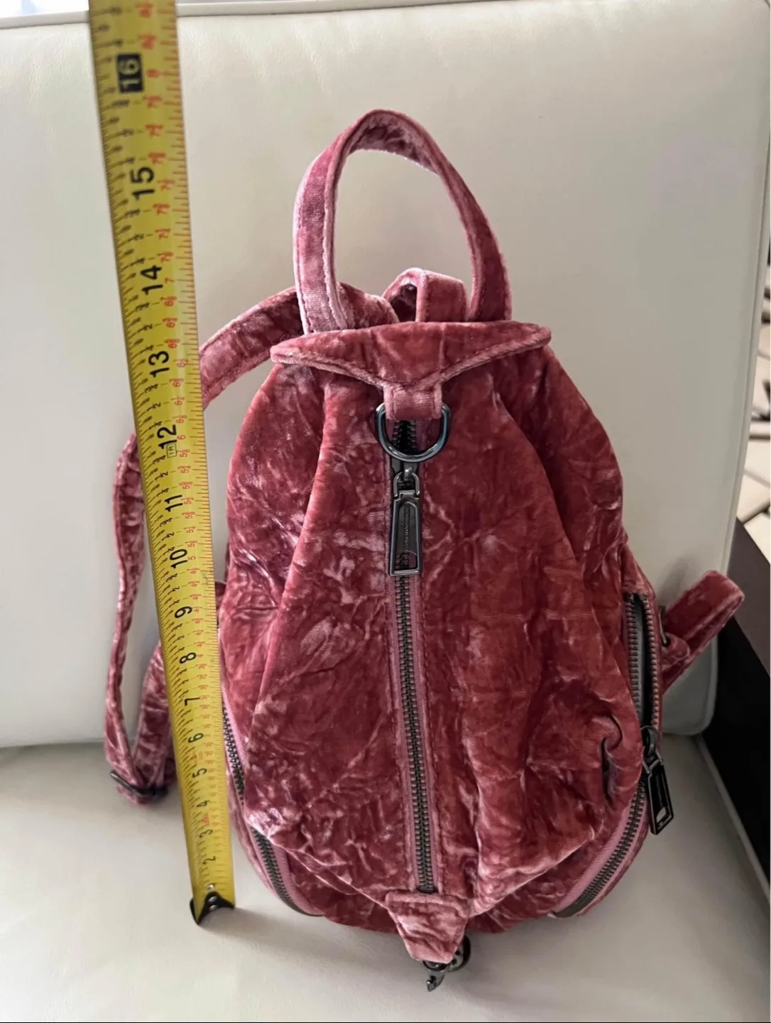 Rebecca Minkoff Pink Velvet Backpack image indicator(5)