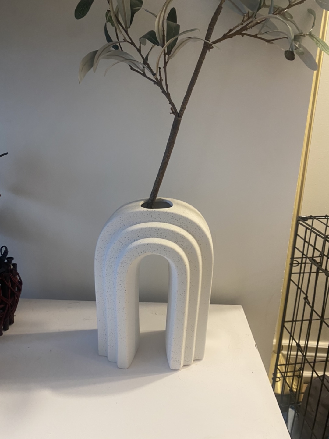White Arch Vase