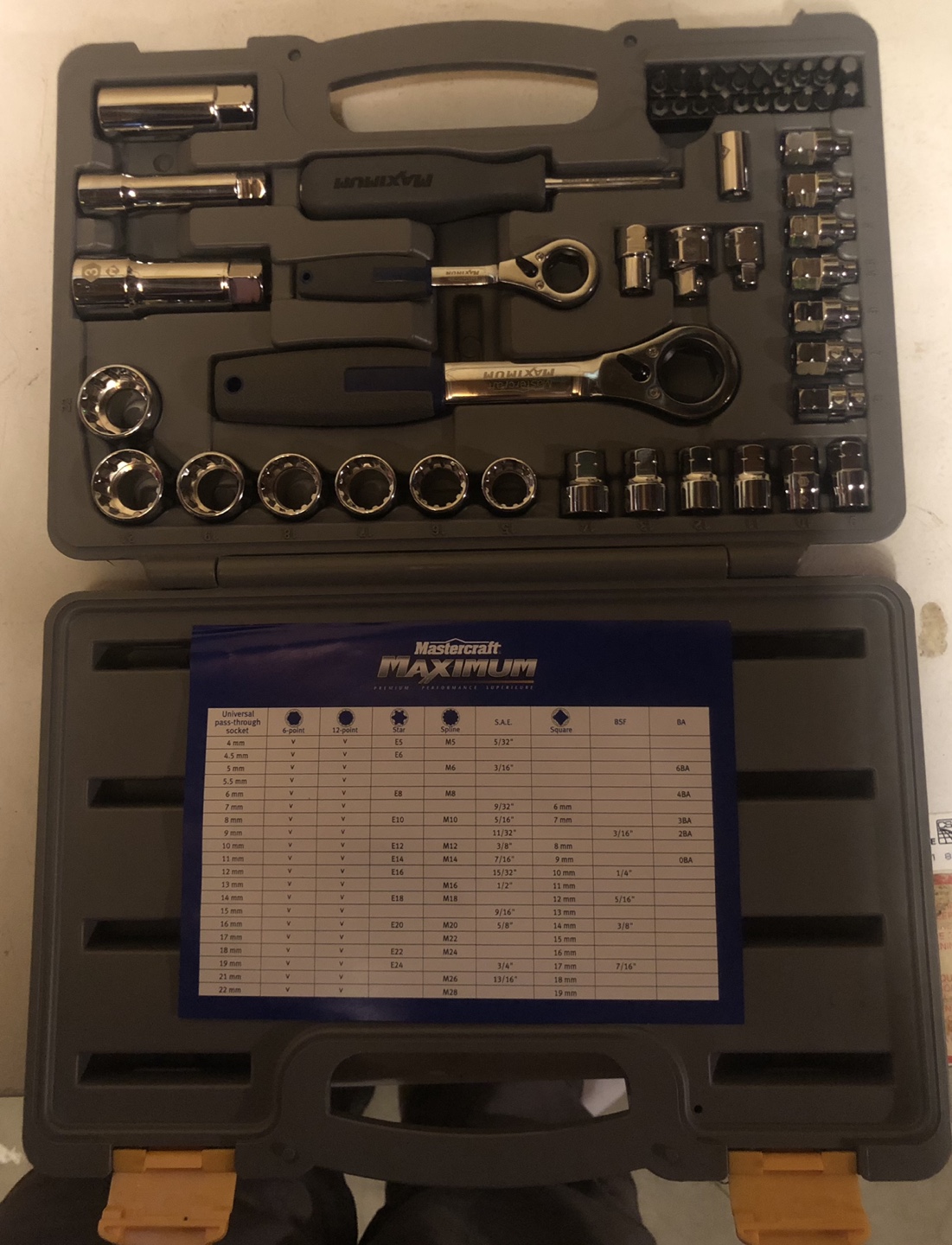 Brand New 50 piece Mastercraft Maximum Socket Set - photo 3