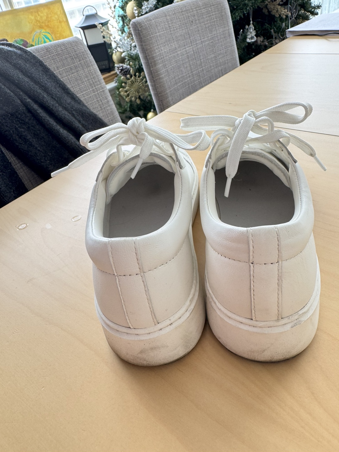 Women's Aldo White Leather Sneakers - Size 7 - photo 3