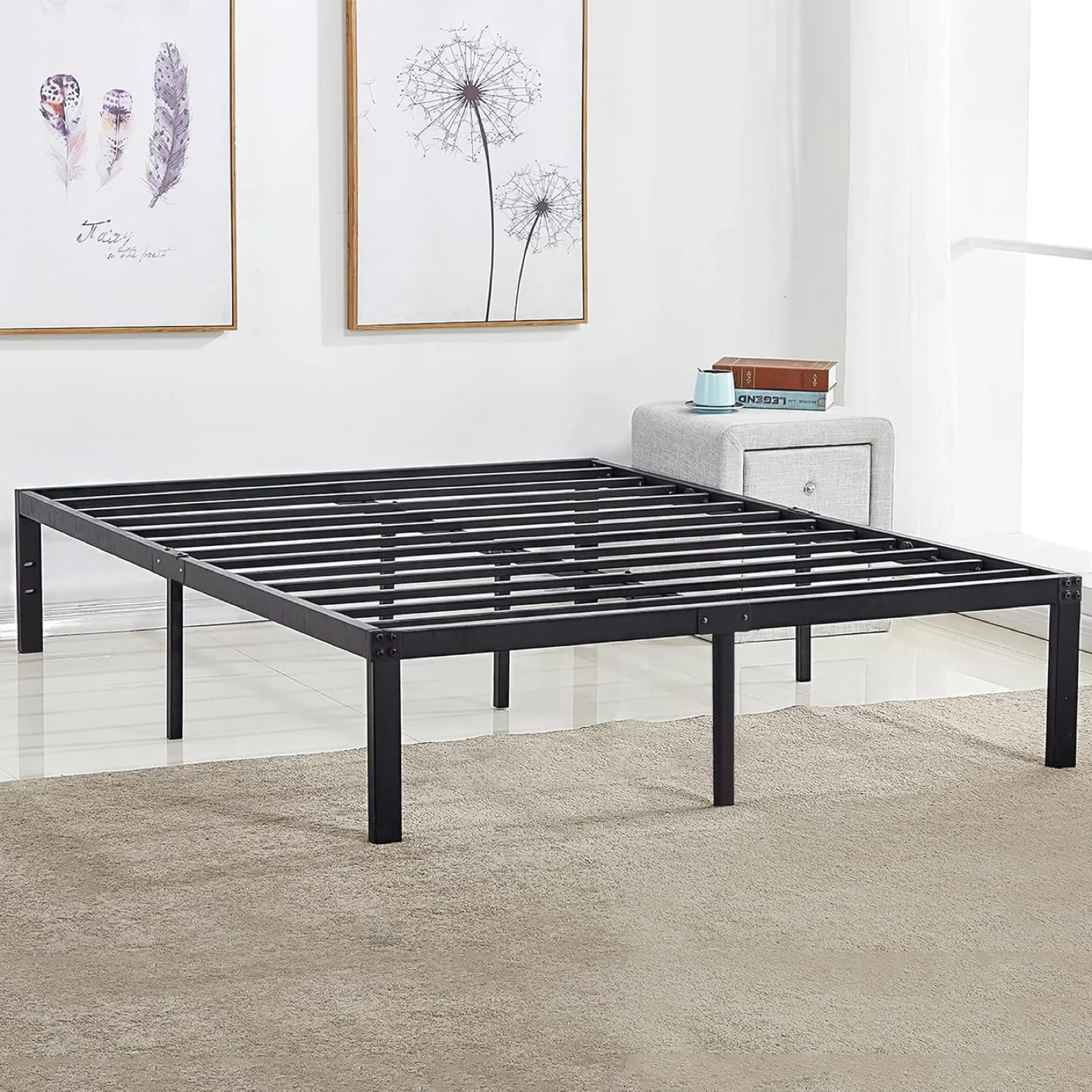 Metal Platform Bed Frame - All sizes available ▫️BRAND NEW▫️ image indicator(5)
