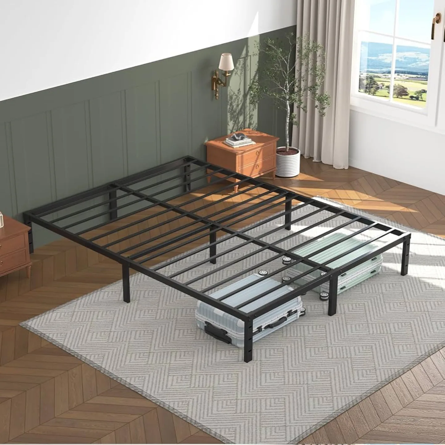 Metal Platform Bed Frame - All sizes available ▫️BRAND NEW▫️ image indicator(8)