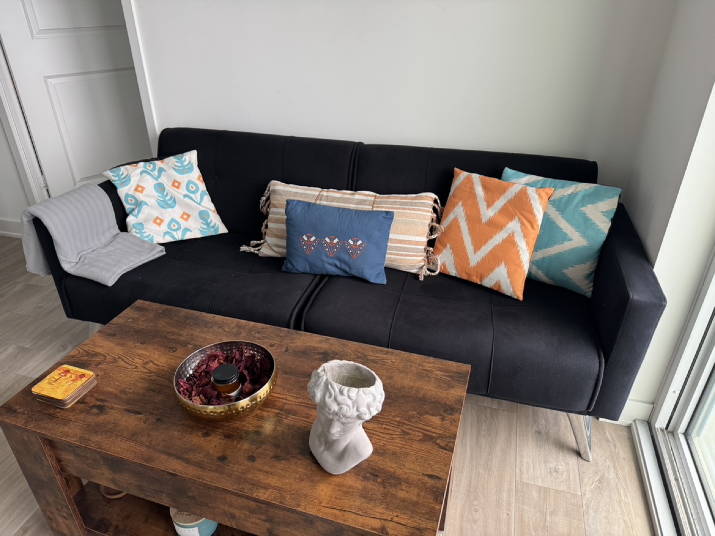 Blue Futon Sofa Bed - photo 2