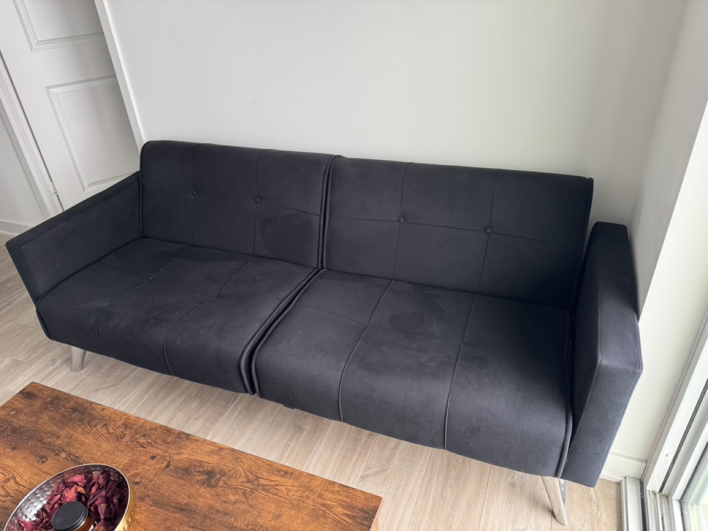 Blue Futon Sofa Bed - photo 3