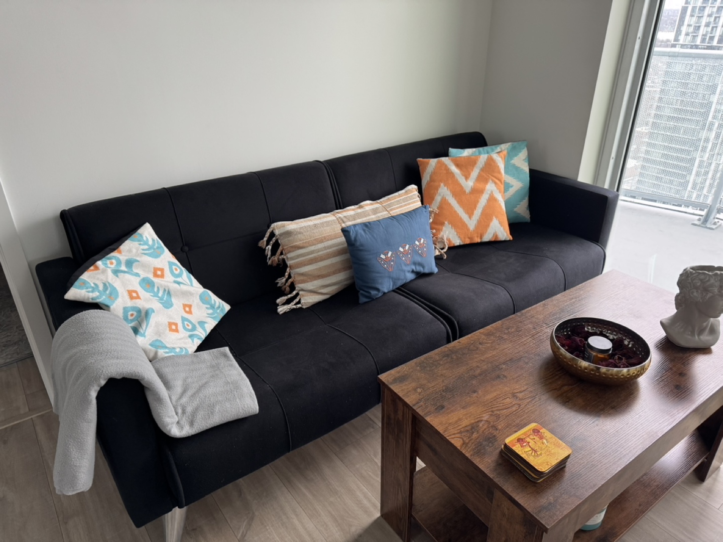 Blue Futon Sofa Bed