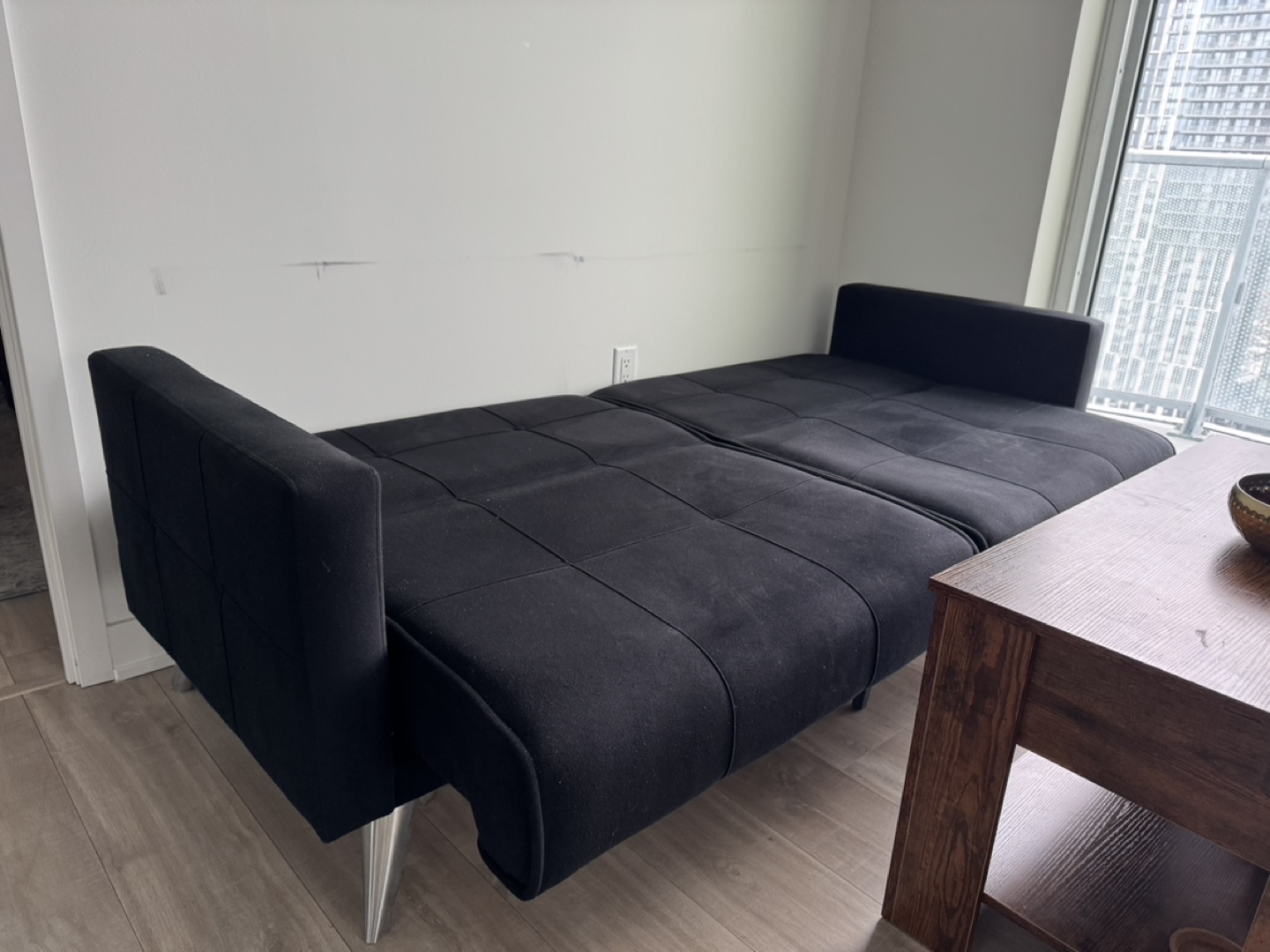 Blue Futon Sofa Bed - photo 5