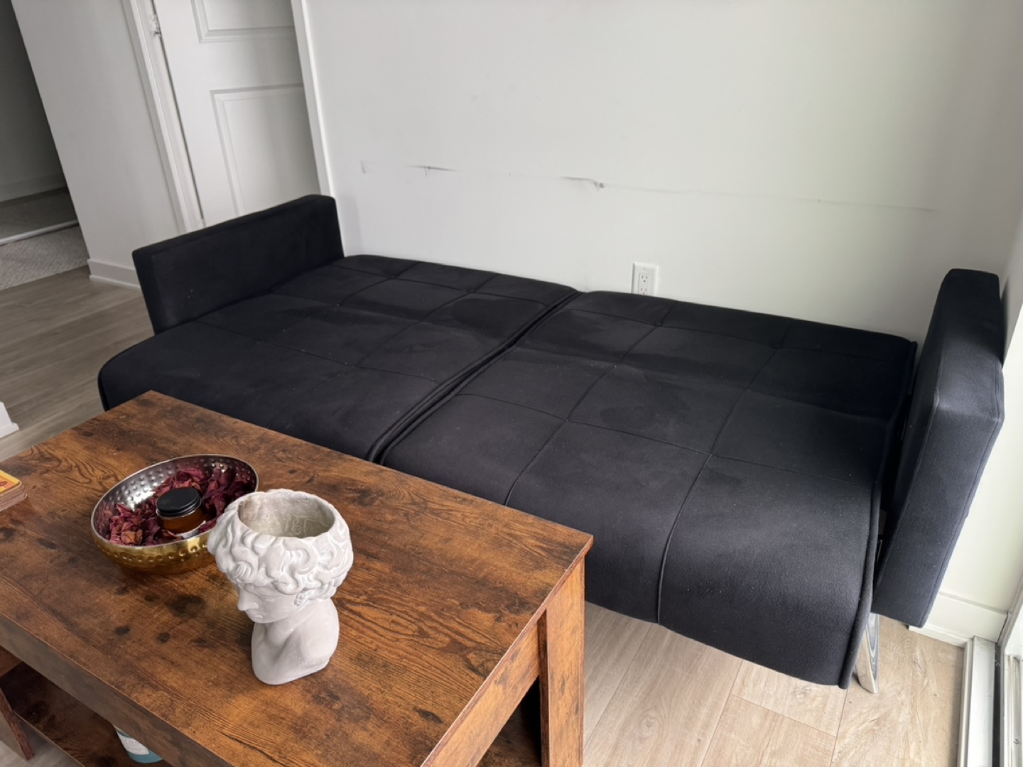 Blue Futon Sofa Bed - photo 4