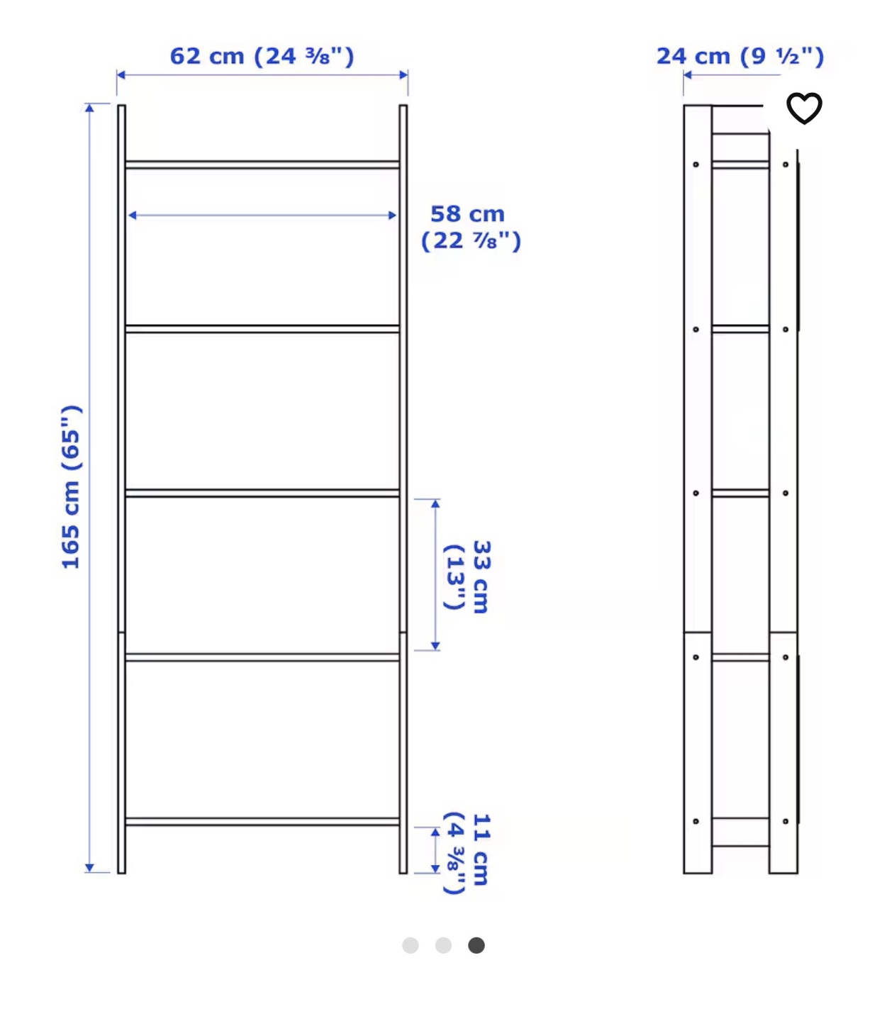 Ikea Bookcase, black-brown, 62x165 cm (24 3/8x65 ") - photo 2