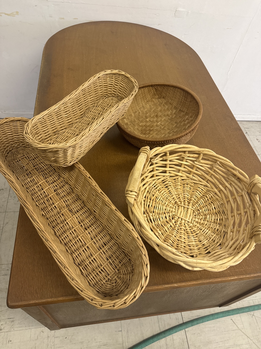 Set of Four Woven Wicker Baskets