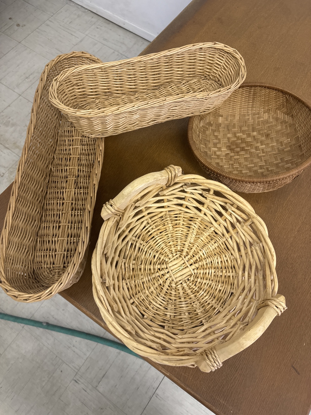Set of Four Woven Wicker Baskets - photo 2