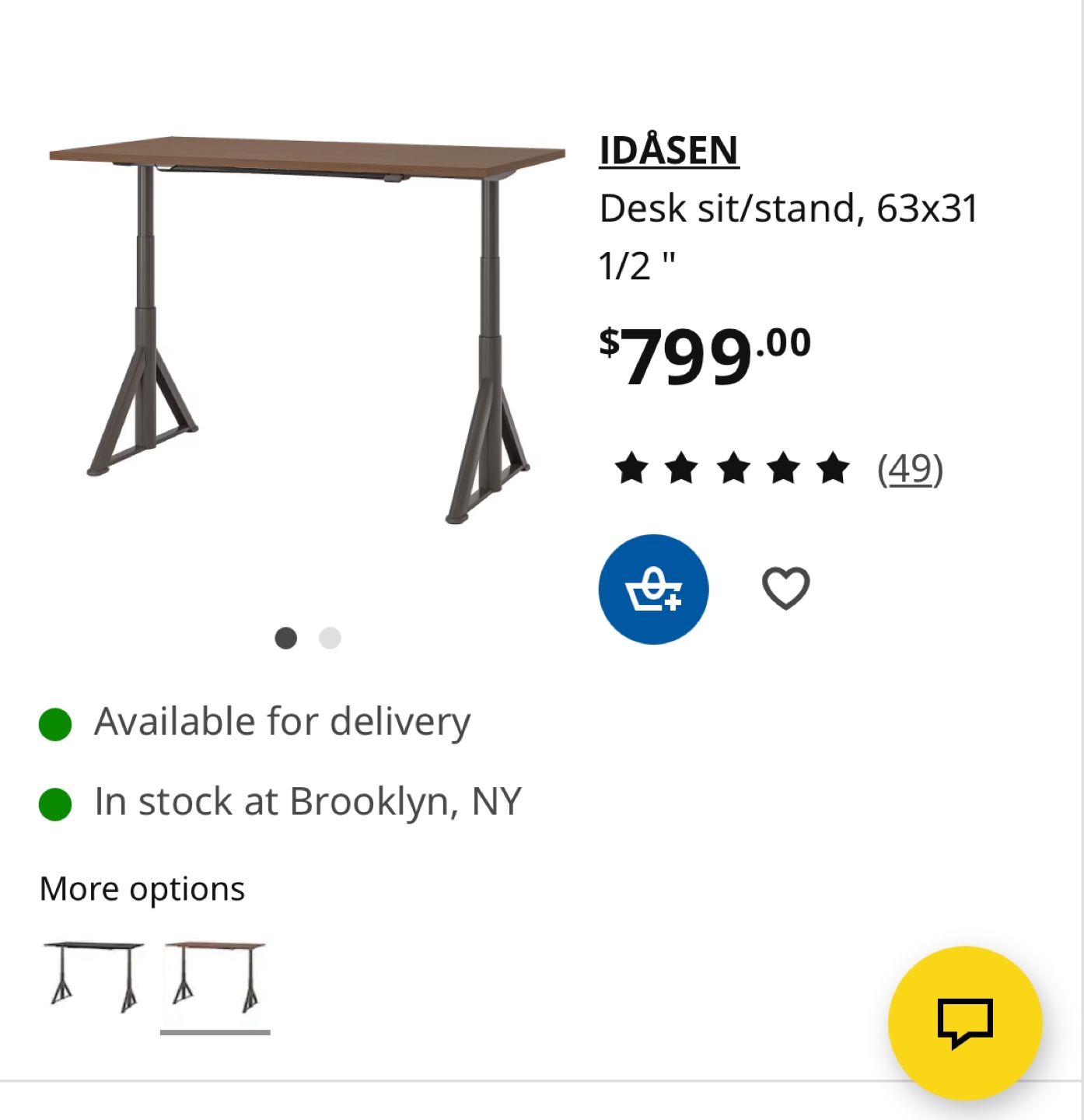 IKEA IDÅSEN Standing Desk