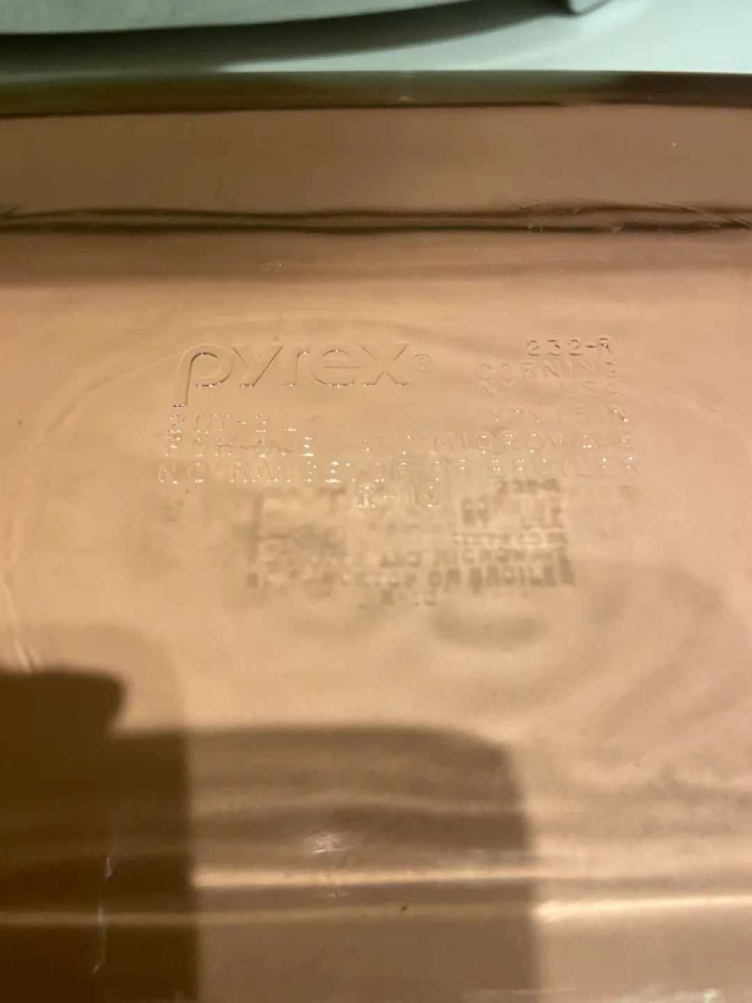 Vintage Cranberry Glass Pyrex Baking Dish - 232R (2L) image indicator(3)