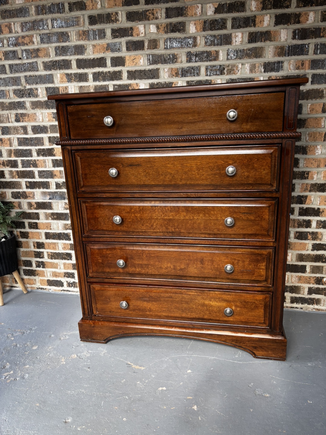 Solid wooden dark brown dresser