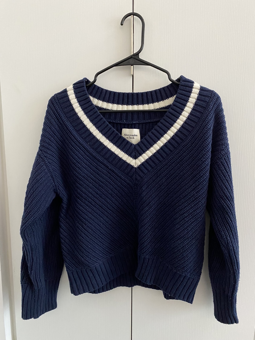 Navy Blue V-Neck Sweater