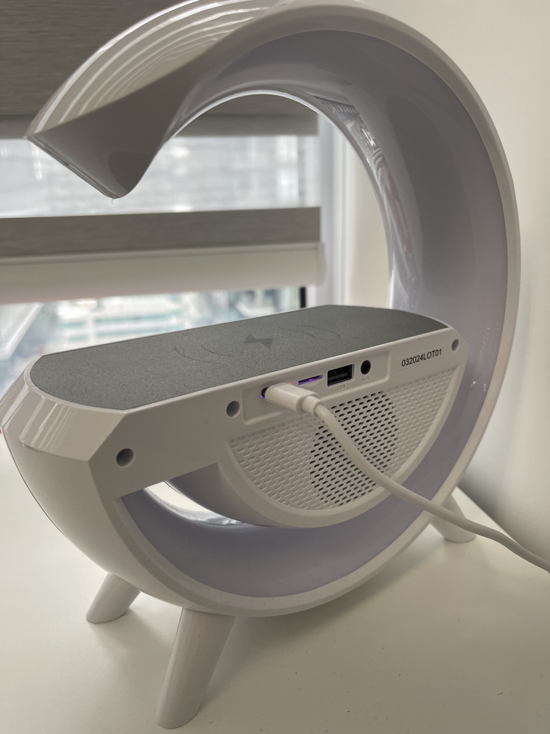 SonicVibes Bluetooth Speaker with LED Light and Wireless Charger - photo 2