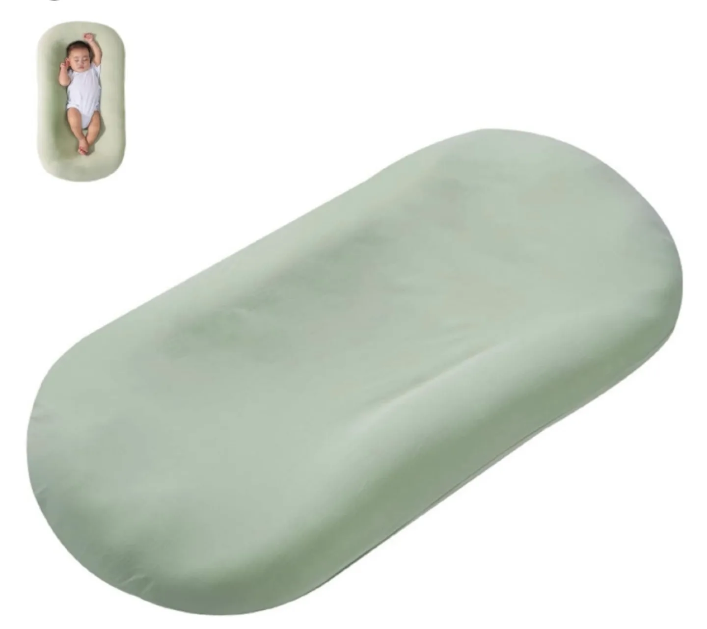 Baby Lounger/Nest Pad - Sage Green image indicator(4)